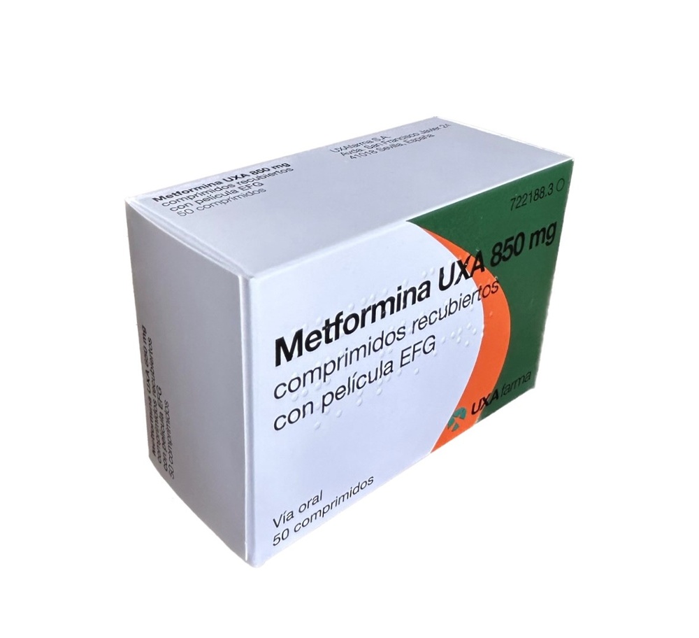 METFORMINA UXA 850 mg COMPRIMIDOS REVESTIDOS POR PELÍCULA