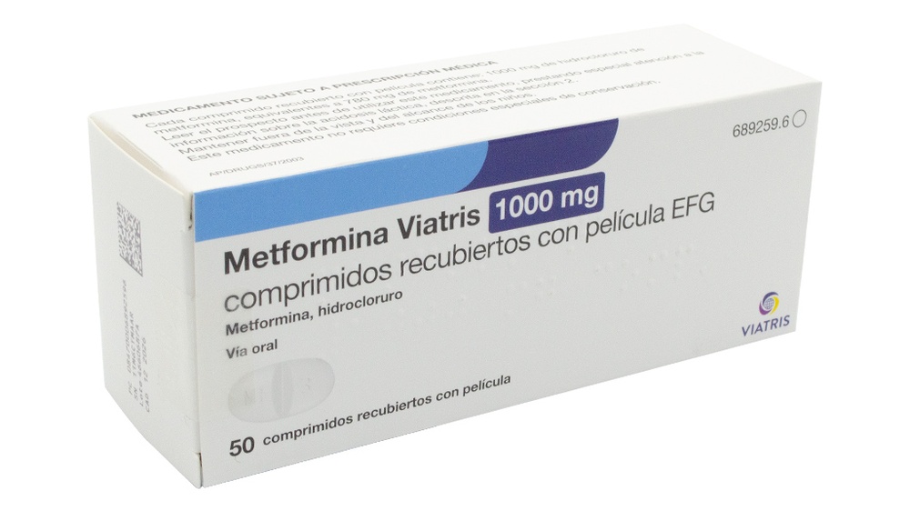 METFORMINA VIATRIS 1000 mg COMPRIMIDOS REVESTIDOS POR PELÍCULA