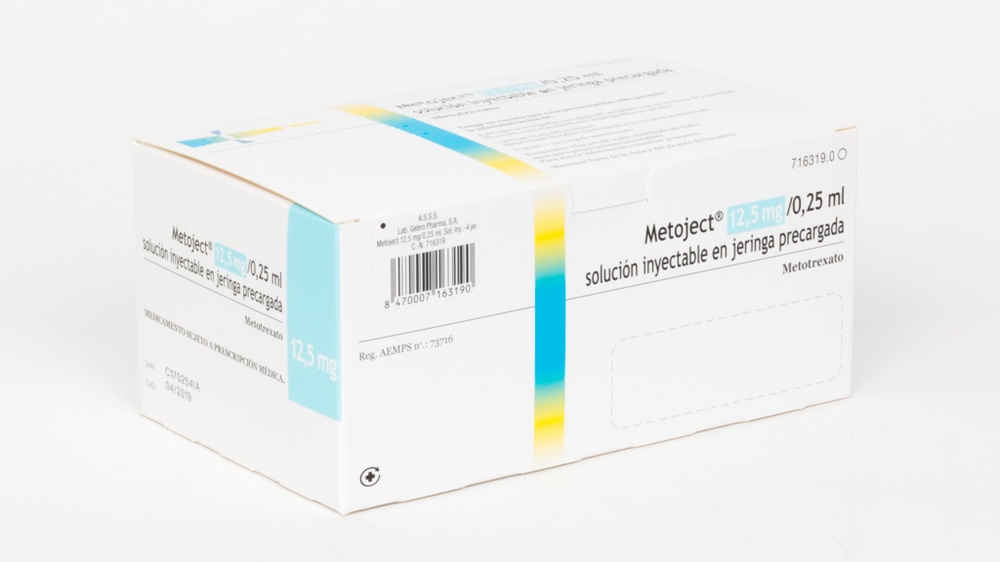 METOJECT 12,5 mg / 0,25 ml SOLUÇÃO INJETÁVEL EM SERINGA PREENCHIDA