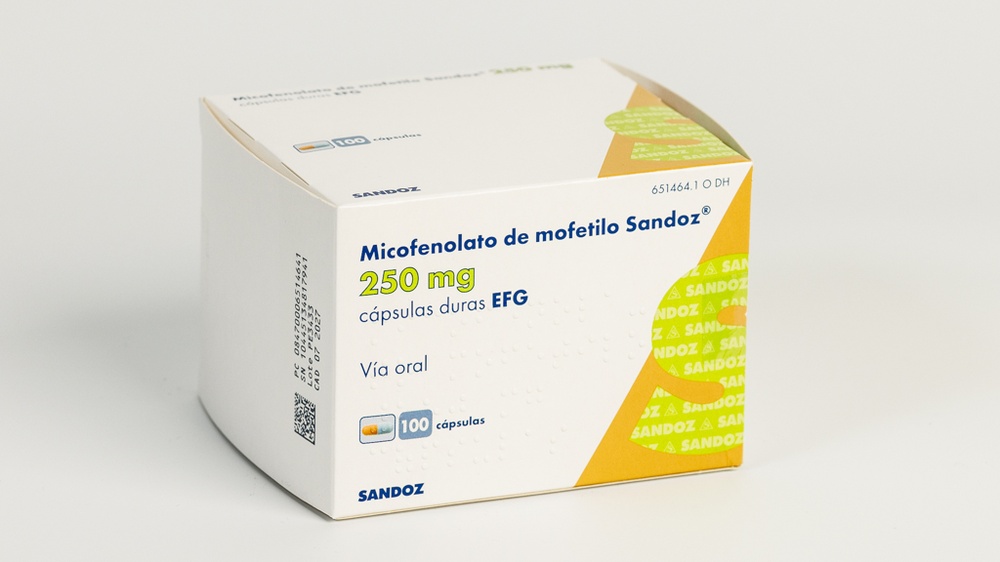 MOFETIL MICOFENOLATO SANDOZ 250 mg CÁPSULAS DURAS