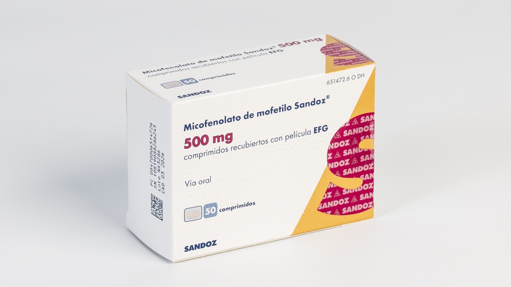 MOFETIL MICOFENOLATO SANDOZ 500 mg COMPRIMIDOS REVESTIDOS POR PELÍCULA