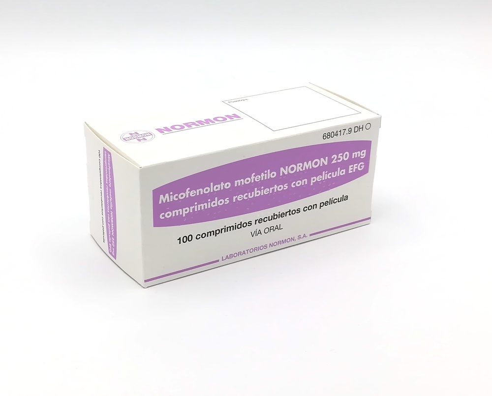 MICOFENOLATO MOFETILO NORMON 250 mg COMPRIMIDOS REVESTIDOS POR PELÍCULA