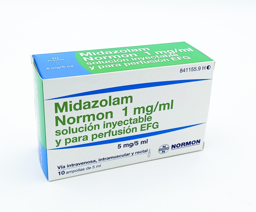MIDAZOLAM NORMON 1 mg/ml SOLUÇÃO INJETÁVEL E PARA PERFUSÃO