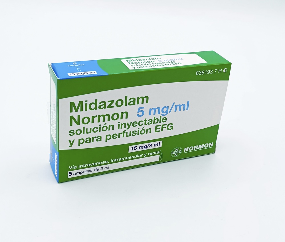 MIDAZOLAM NORMON 5 mg/ml SOLUÇÃO INJETÁVEL E PARA PERFUSÃO
