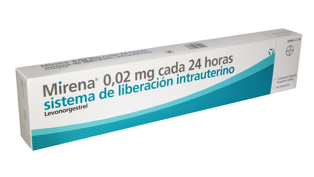 MIRENA 0,02 mg A CADA 24 HORAS SISTEMA DE LIBERTAÇÃO INTRAUTERINA
