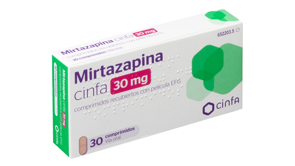 MIRTAZAPINA CINFA 30 mg COMPRIMIDOS REVESTIDOS POR PELÍCULA