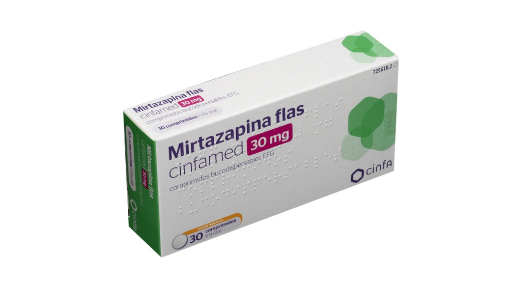 MIRTAZAPINA FLAS CINFAMED 30 mg COMPRIMIDOS ORODISPERSÍVEIS