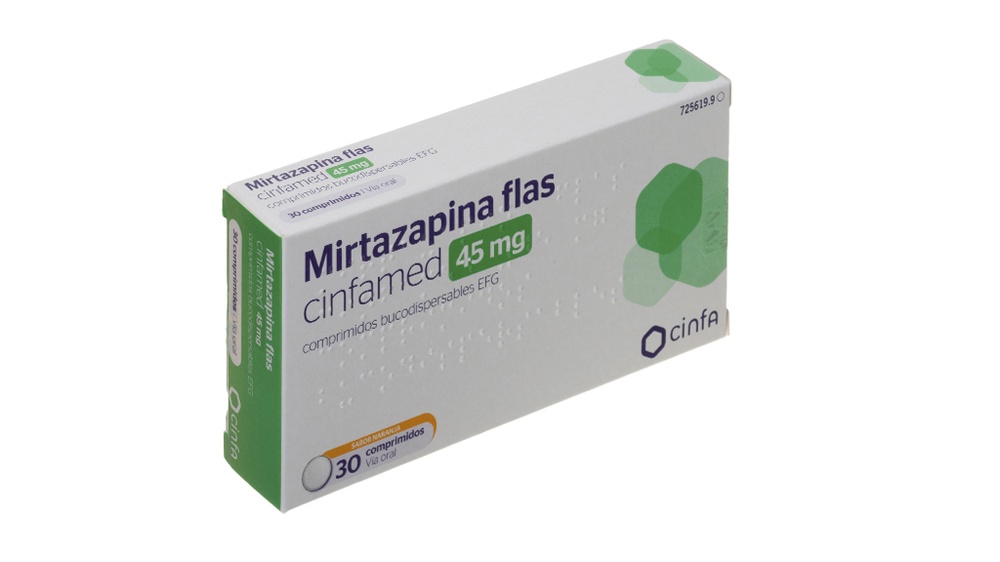MIRTAZAPINA FLAS CINFAMED 45 mg COMPRIMIDOS ORODISPERSÍVEIS