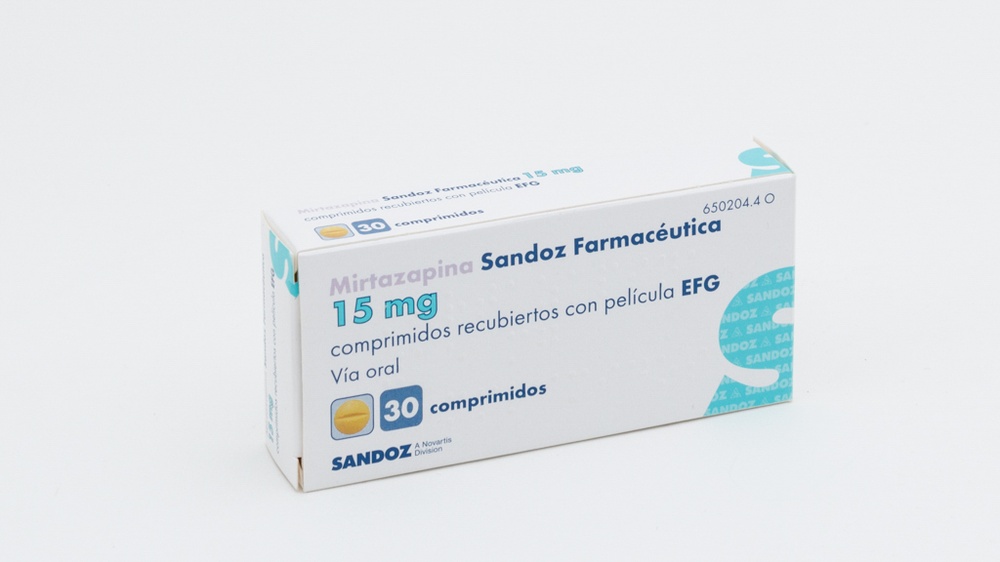 MIRTAZAPINA SANDOZ 15 mg COMPRIMIDOS REVESTIDOS POR PELÍCULA
