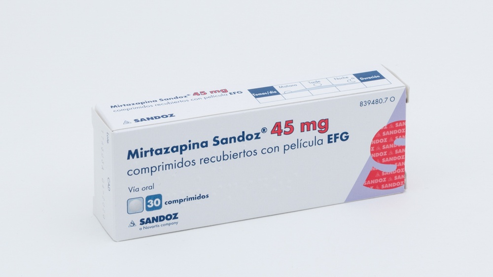 MIRTAZAPINA SANDOZ 45 mg COMPRIMIDOS REVESTIDOS POR PELÍCULA
