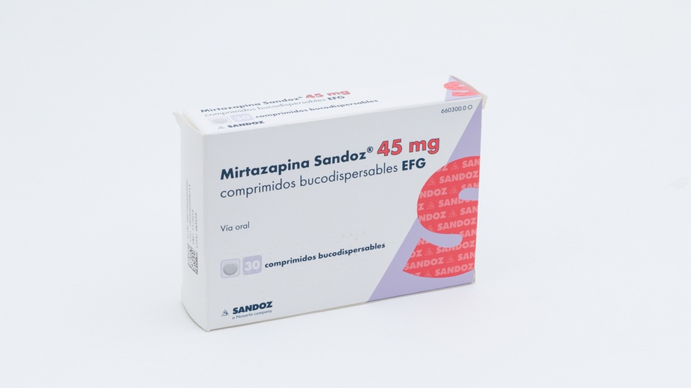 MIRTAZAPINA SANDOZ 45 mg COMPRIMIDOS ORODISPERSÍVEIS