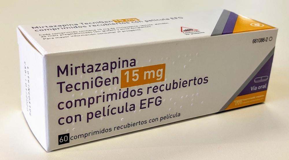 MIRTAZAPINA TECNIGEN 15 mg COMPRIMIDOS REVESTIDOS POR PELÍCULA