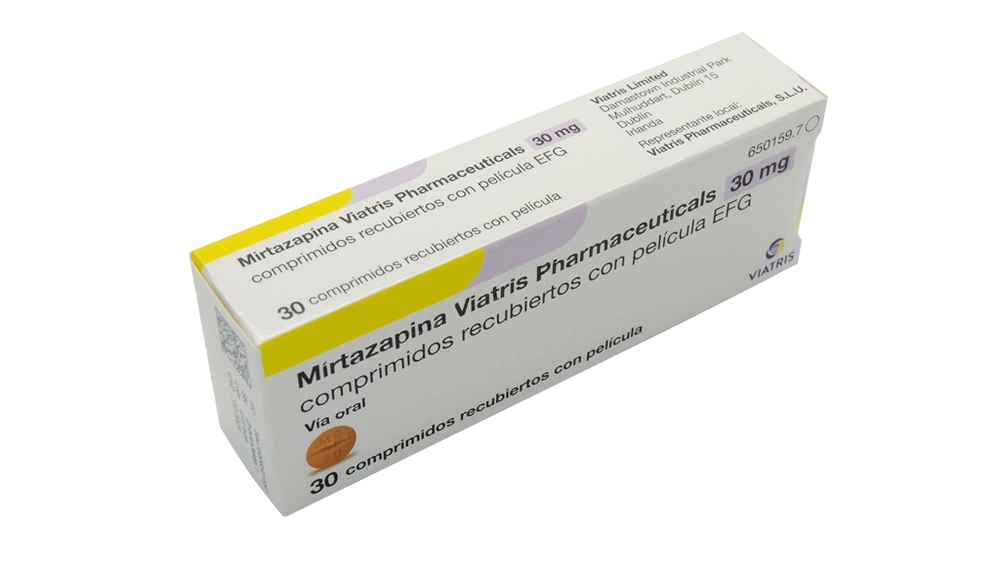 MIRTAZAPINA VIATRIS PHARMACEUTICALS 30 mg COMPRIMIDOS REVESTIDOS POR PELÍCULA