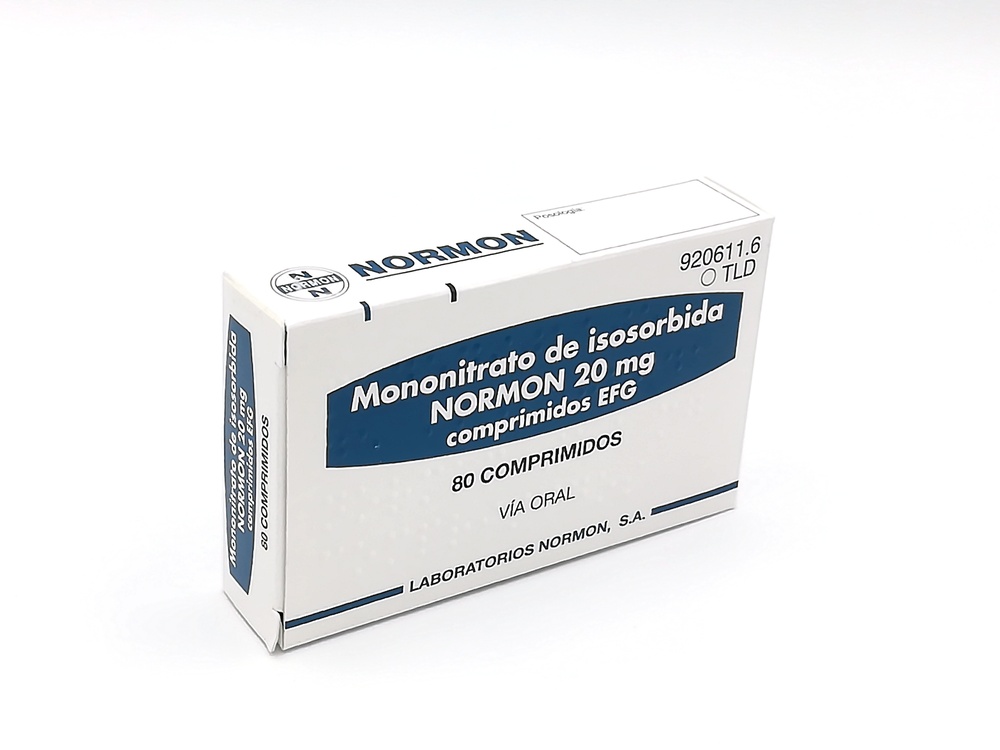 MONONITRATO DE ISOSORBIDA NORMON 20 mg COMPRIMIDOS