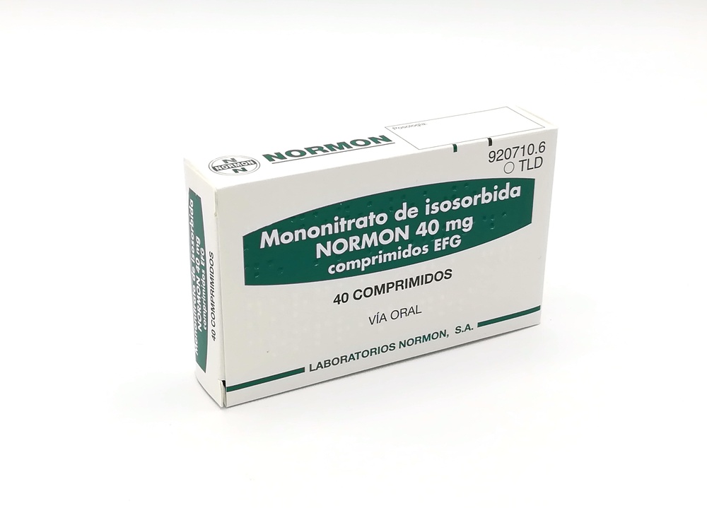 MONONITRATO DE ISOSORBIDA NORMON 40 mg COMPRIMIDOS