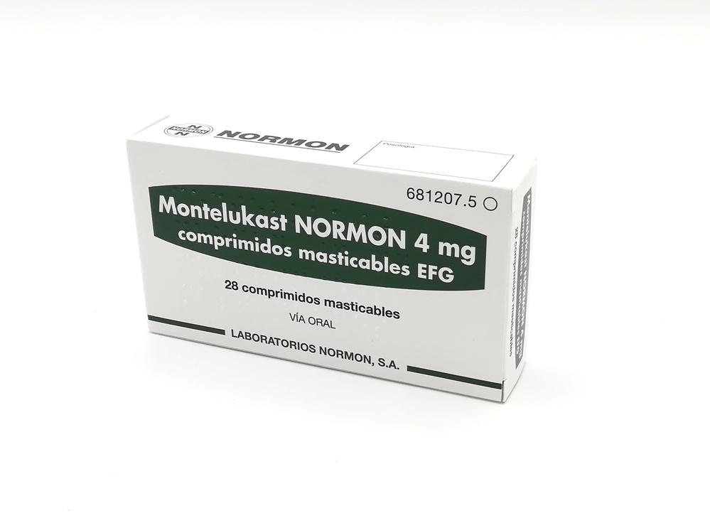 MONTELUKAST NORMON 4 mg COMPRIMIDOS MASTIGÁVEIS