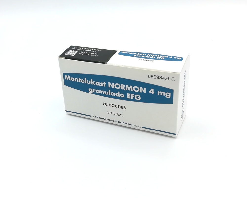 MONTELUKAST NORMON 4 mg GRANULADO