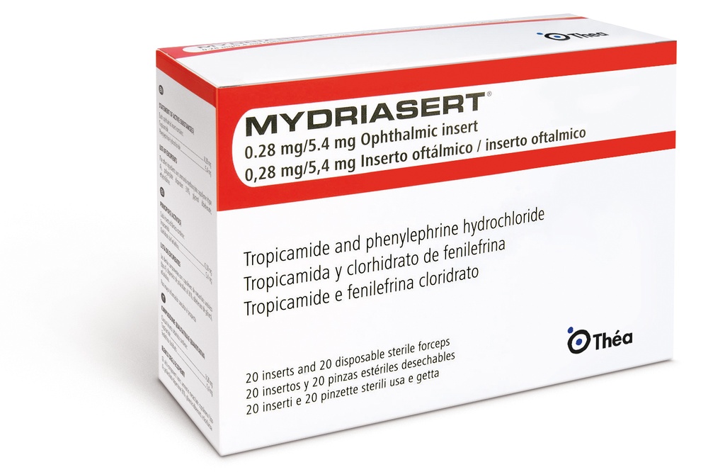 MYDRIASERT 0,28 mg/5,4 mg INSERTOS OFTÁLMICOS