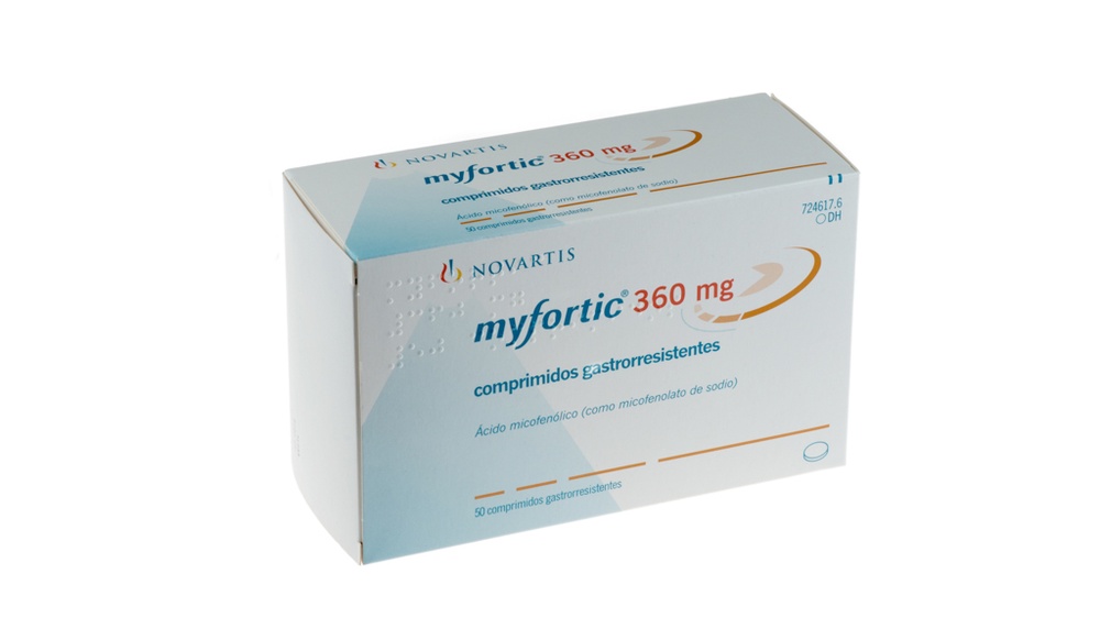 MYFORTIC 360 mg COMPRIMIDOS GASTRO-RESISTENTES