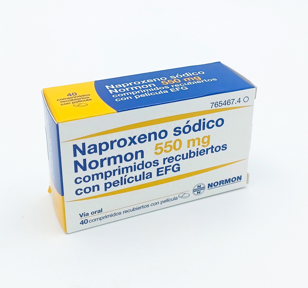 NAPROXENO SÓDICO NORMON 550 mg COMPRIMIDOS REVESTIDOS POR PELÍCULA