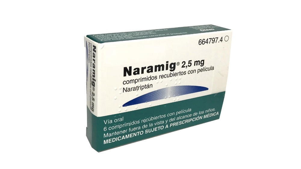 NARAMIG 2,5 mg COMPRIMIDOS REVESTIDOS POR PELÍCULA