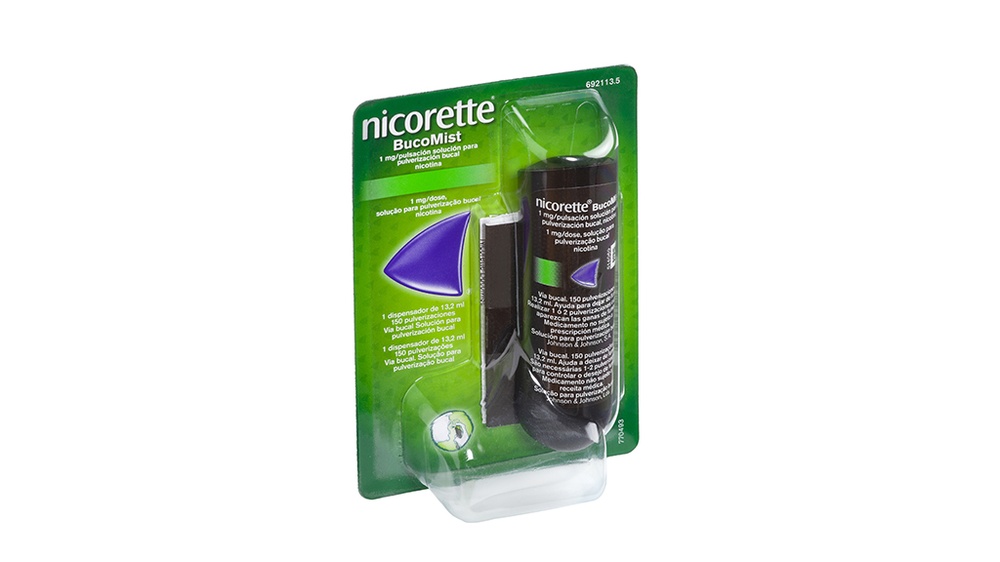 NICORETTE BUCOMIST 1 mg/pulverização SOLUÇÃO PARA PULVERIZAÇÃO BUCAL