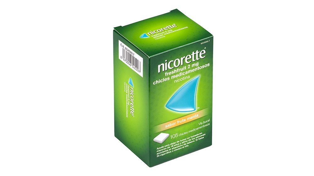 NICORETTE FRESHFRUIT 2 mg GOMAS DE MASCAR MEDICAMENTOSAS