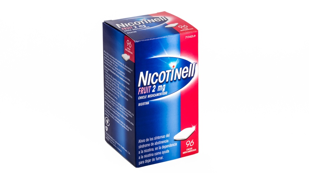 NICOTINELL FRUIT 2 mg GOMA DE MASCAR MEDICAMENTOSA