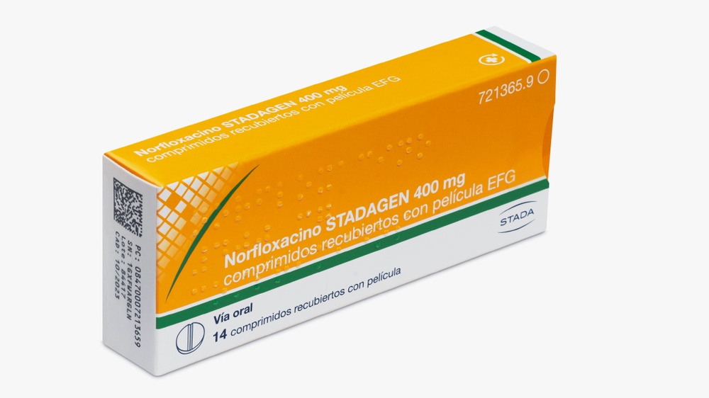 NORFLOXACINA STADA 400 mg COMPRIMIDOS REVESTIDOS POR PELÍCULA