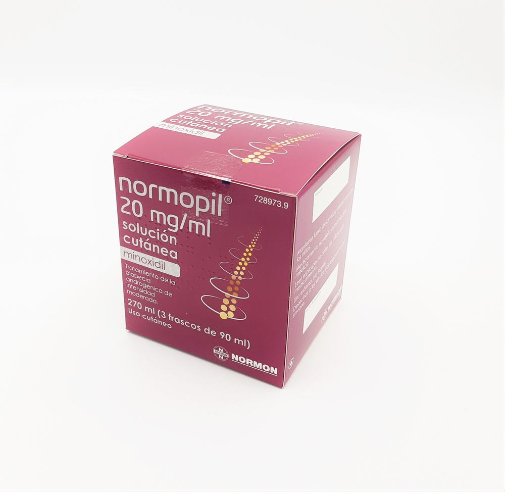 NORMOPIL 20 mg/ml SOLUÇÃO CUTÂNEA