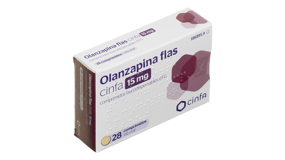 OLANZAPINA FLAS CINFA 15 mg COMPRIMIDOS ORODISPERSÍVEIS