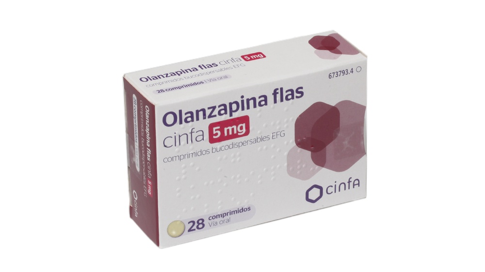 OLANZAPINA FLAS CINFA 5 mg COMPRIMIDOS ORODISPERSÍVEIS