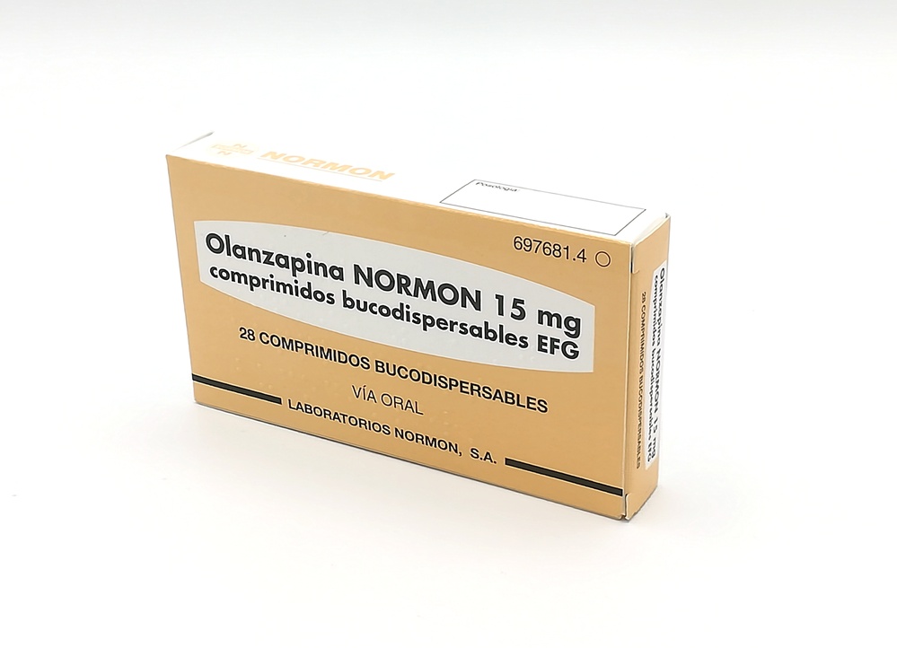 OLANZAPINA NORMON 15 mg COMPRIMIDOS ORODISPERSÍVEIS