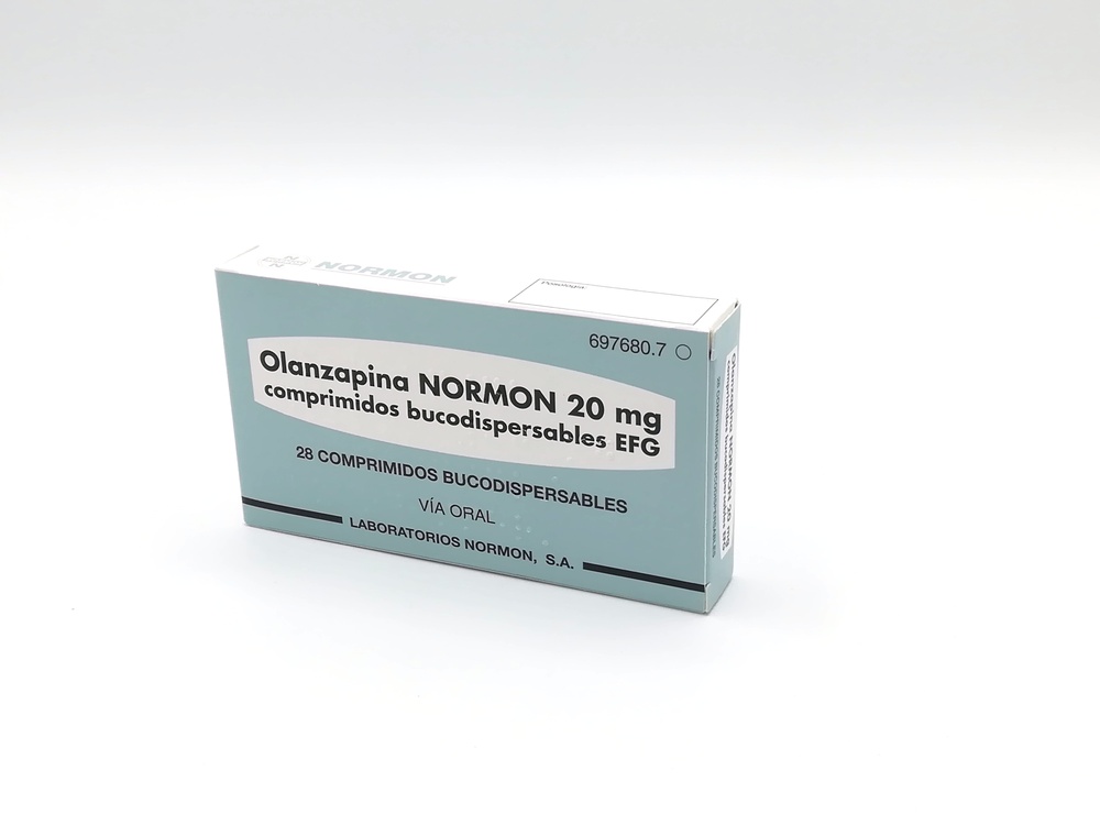 OLANZAPINA NORMON 20 mg COMPRIMIDOS ORODISPERSÍVEIS