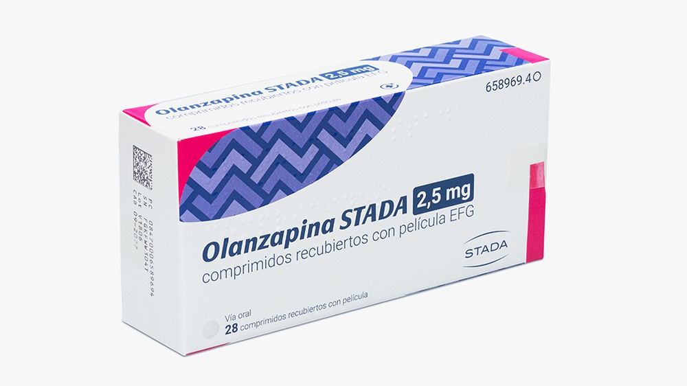OLANZAPINA STADA 2,5 mg COMPRIMIDOS REVESTIDOS POR PELÍCULA
