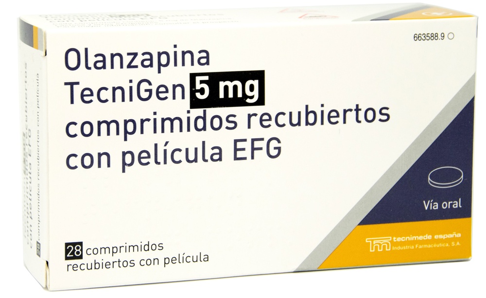 OLANZAPINA TECNIGEN 5 mg COMPRIMIDOS REVESTIDOS POR PELÍCULA