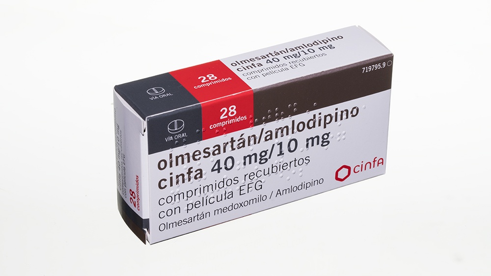 OLMESARTAN/AMLODIPINO CINFA 40 mg / 10 mg COMPRIMIDOS REVESTIDOS POR PELÍCULA