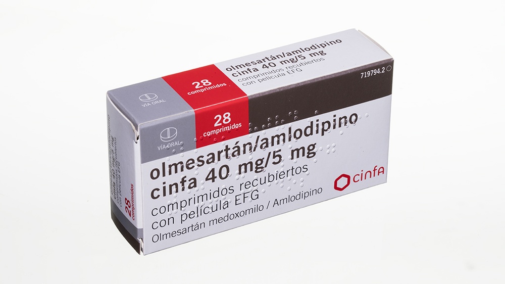 OLMESARTAN/AMLODIPINO CINFA 40 mg/5 mg COMPRIMIDOS REVESTIDOS POR PELÍCULA