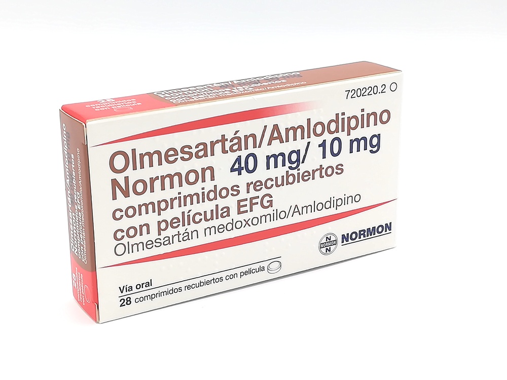 OLMESARTAN/AMLODIPINO NORMON 40 mg/10 mg COMPRIMIDOS REVESTIDOS POR PELÍCULA