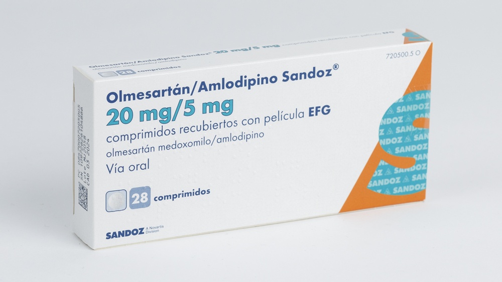 OLMESARTAN/AMLODIPINO SANDOZ 20 mg/5 mg COMPRIMIDOS REVESTIDOS POR PELÍCULA