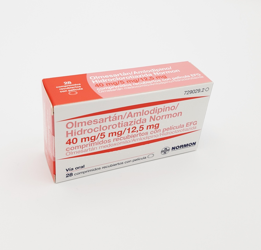 OLMESARTANA/AMLODIPINA/HIDROCLOROTIAZIDA NORMON 40 mg/5 mg/12,5 mg COMPRIMIDOS REVESTIDOS POR PELÍCULA