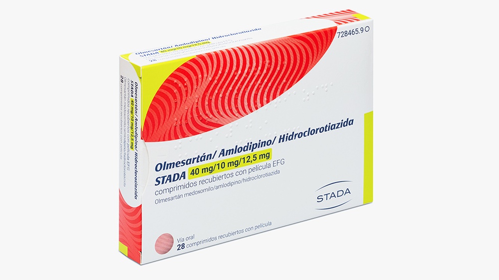 OLMESARTANA/AMLODIPINA/HIDROCLOROTIAZIDA STADA 40 mg/10 mg/12,5 mg COMPRIMIDOS REVESTIDOS POR PELÍCULA