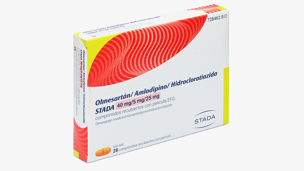 OLMESARTAN/AMLODIPINA/HIDROCLOROTIAZIDA STADA 40 mg/5 mg/25 mg COMPRIMIDOS REVESTIDOS POR PELÍCULA