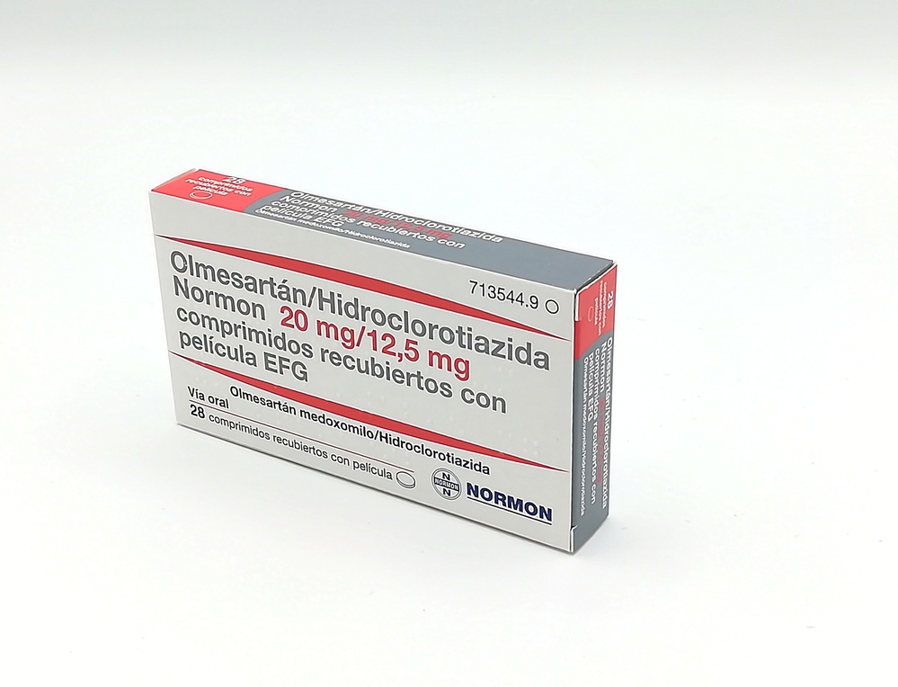OLMESARTAN/HIDROCLOROTIAZIDA NORMON 20 mg/12,5 mg COMPRIMIDOS REVESTIDOS POR PELÍCULA