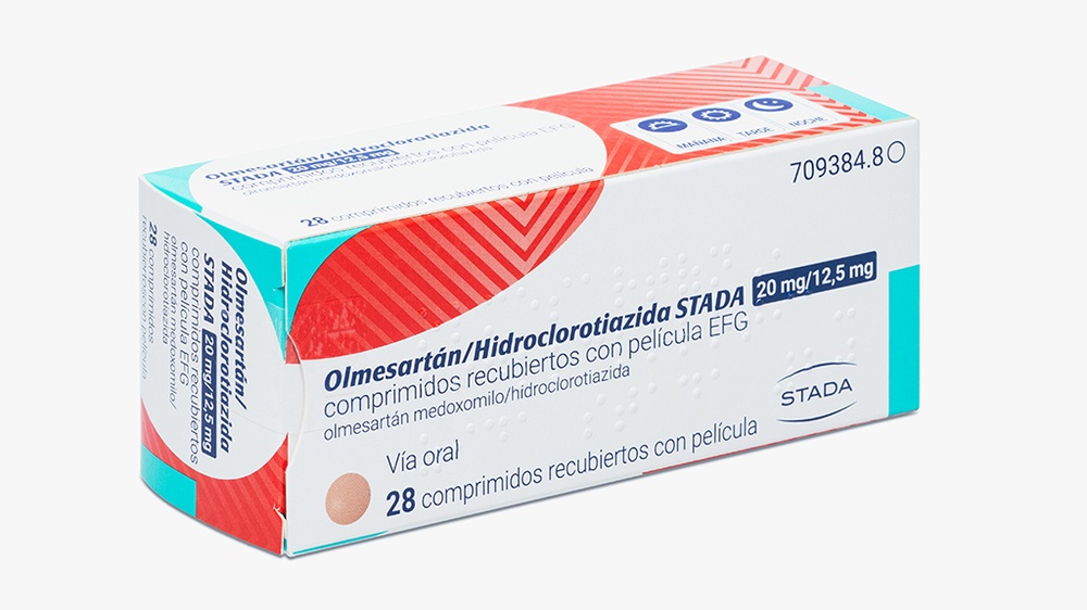 OLMESARTAN/HIDROCLOROTIAZIDA STADA 20 mg/12,5 mg COMPRIMIDOS REVESTIDOS POR PELÍCULA