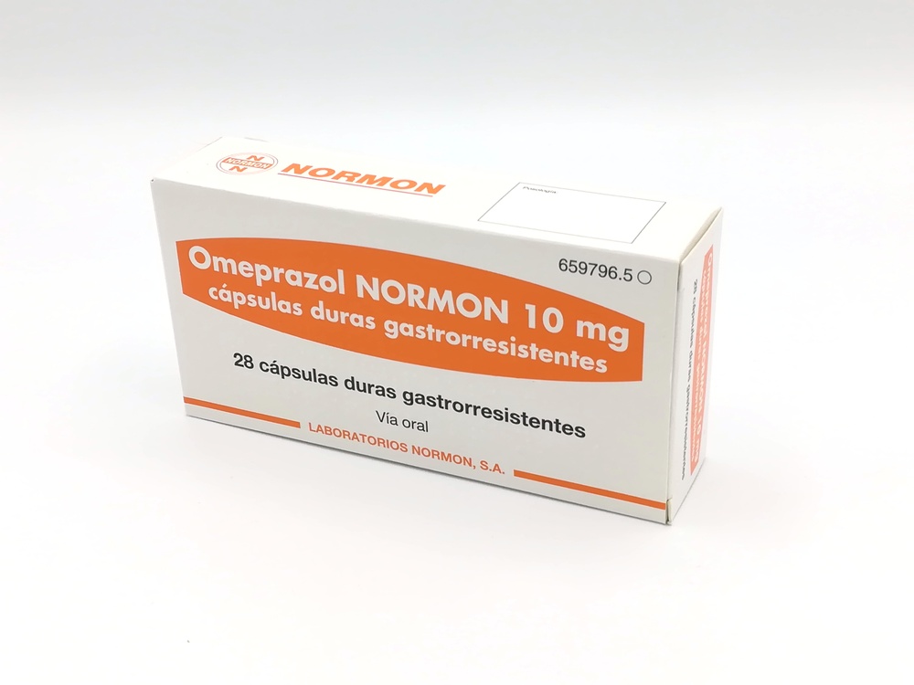 OMEPRAZOL NORMON 10 mg CÁPSULAS DURAS GASTRO-RESISTENTES