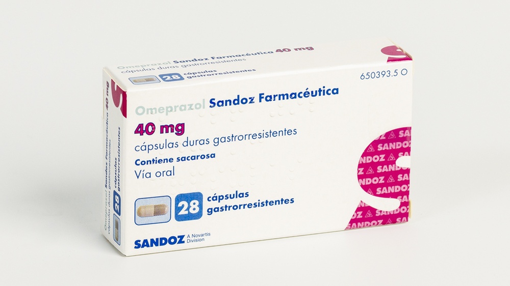 OMEPRAZOL SANDOZ FARMACEUTICA 40 mg CÁPSULAS DURAS GASTRORRESISTENTES