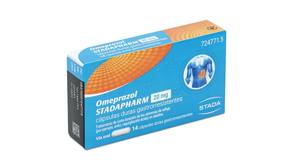 OMEPRAZOL STADAPHARM 20 mg CÁPSULAS DURAS GASTRO-RESISTENTES