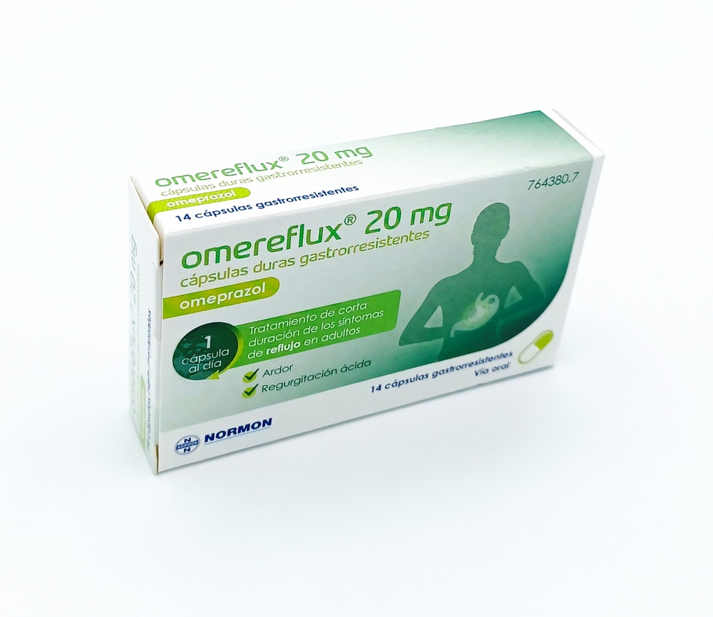 OMEREFLUX 20 mg CÁPSULAS DURAS GASTRORRESISTENTES