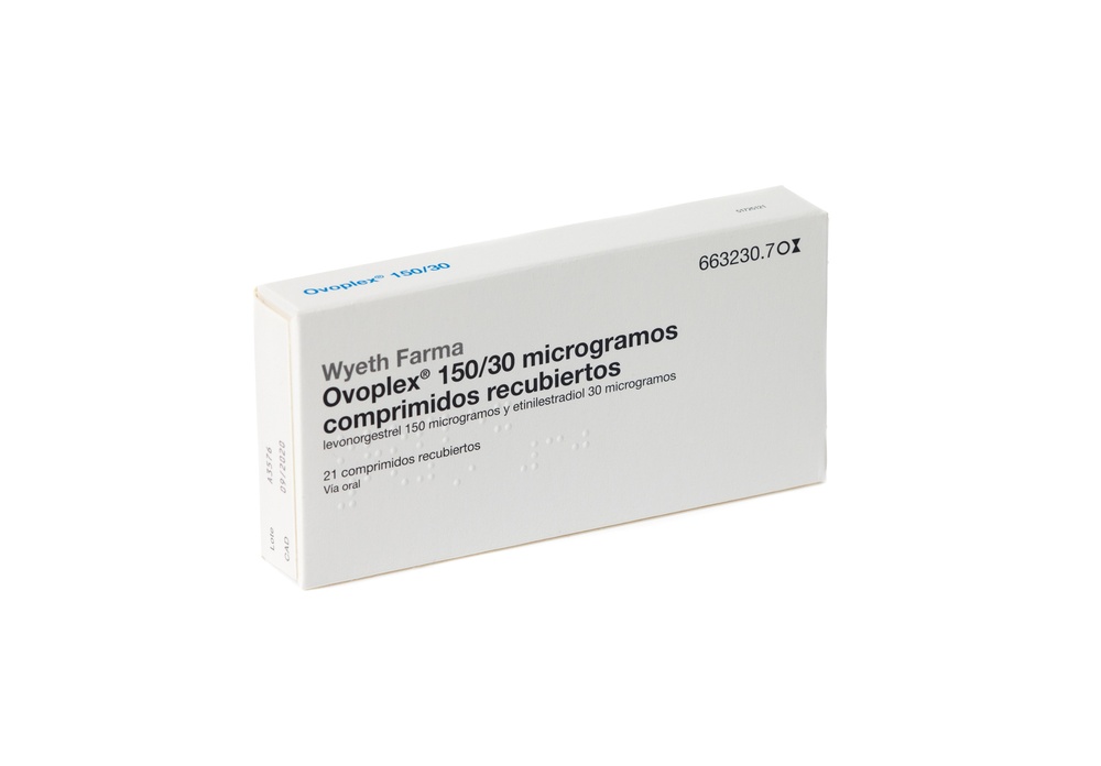 OVOPLEX 0,15 MG/0,030 MG COMPRIMIDOS REVESTIDOS